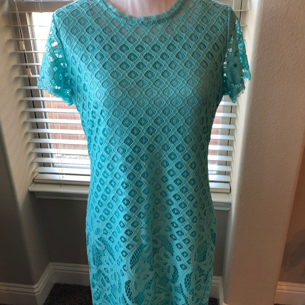 Issac Mizrahi Mint Lace Dress